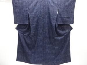 大正ロマン　更紗模様織り出し本場結城紬着物(ちぢみ)